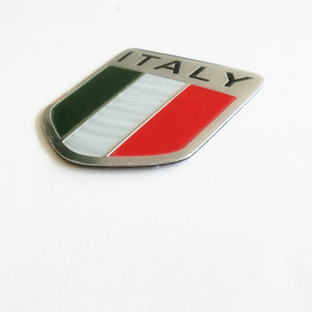 Italy Flag Car Metal Stickers Chrome Badge Emblem