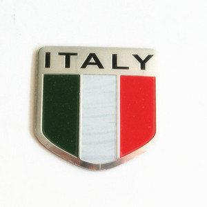 Italy Flag Car Metal Stickers Chrome Badge Emblem