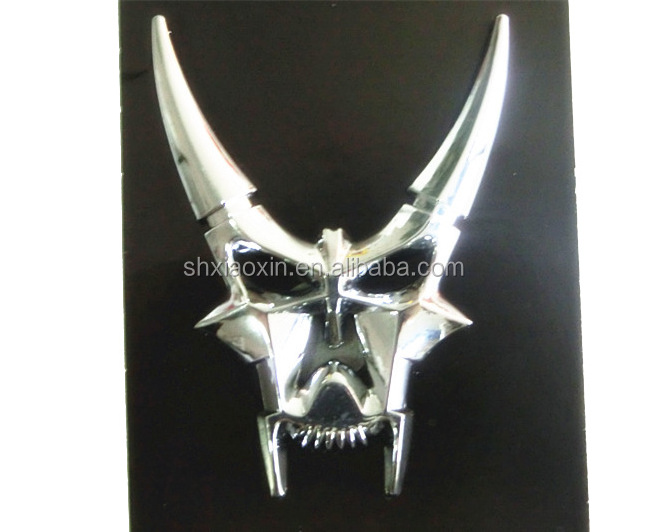 Devil Bull Head ABS Car Chrome Badge Emblem