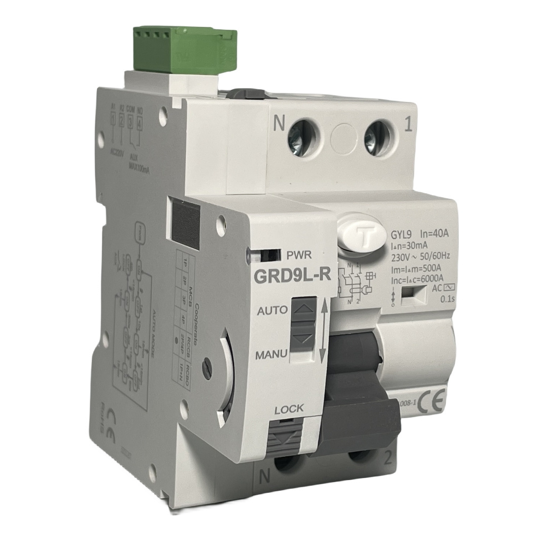 Self Reclosing differential switch 2P 4P 40A 63A 30mA 300mA Auto Recloser Circuit Breaker ELCB RCD RCCB with reclosing