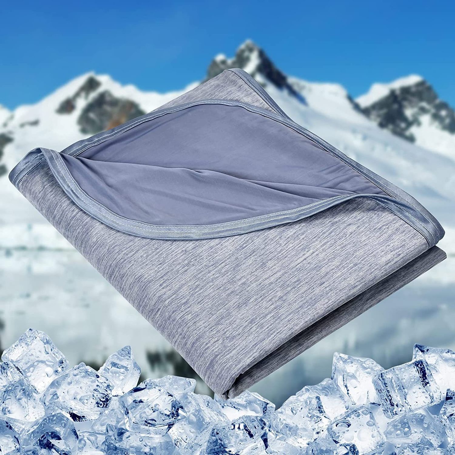 Bed Cooling System Hot Sleepers Ice Silk Natural Cotton Cooling Blanket