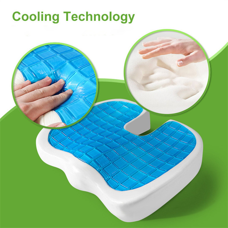 Memory Foam Cooling Chair Orthopedic Gel Office Cushion for Chairs Breathable and Pillows Cushion