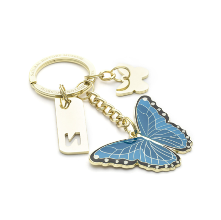 Beautiful women hand bag accessory butterfly keychain for girls