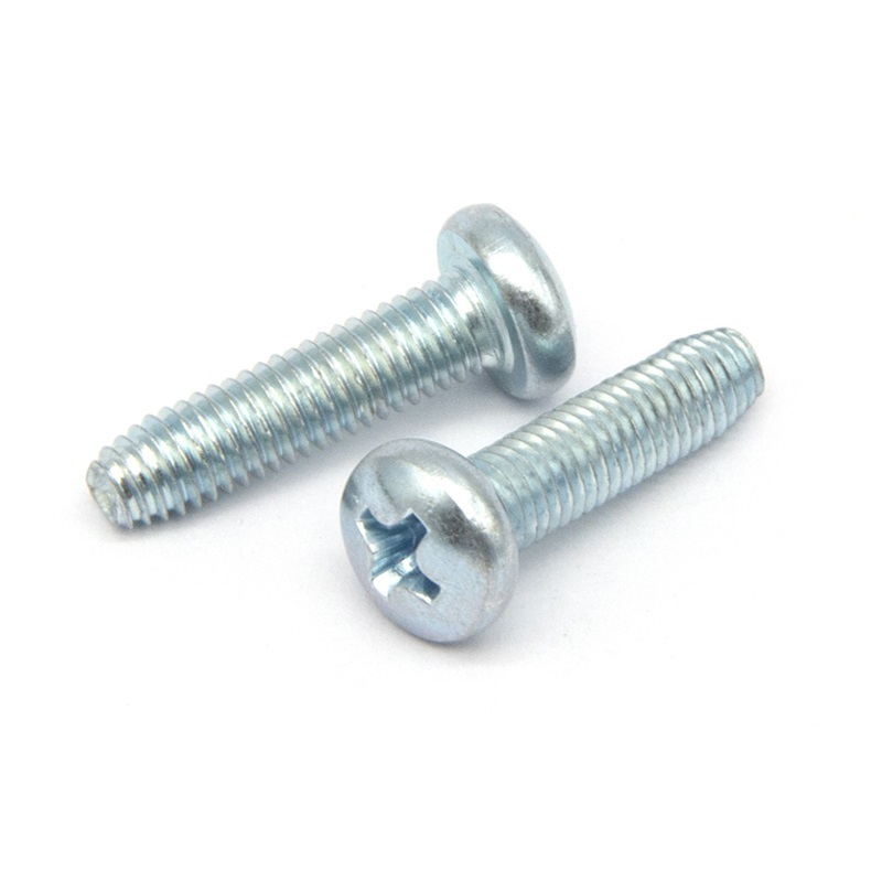 Zinc Coated Grade 4.8 Pan Head Phillips Screw Carbon Steel Cross Recessed Lock Forming Screws