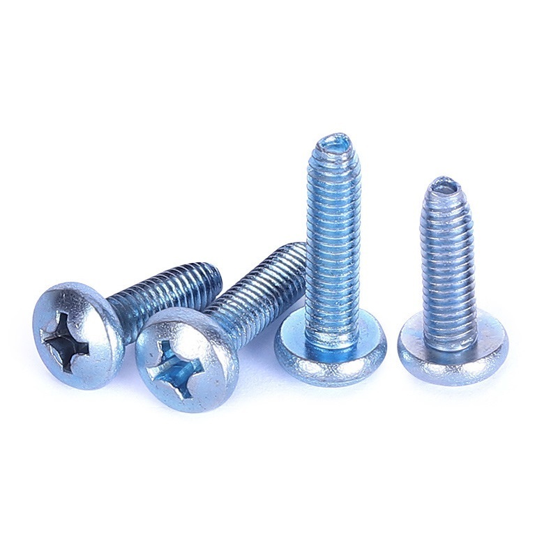 Zinc Coated Grade 4.8 Pan Head Phillips Screw Carbon Steel Cross Recessed Lock Forming Screws