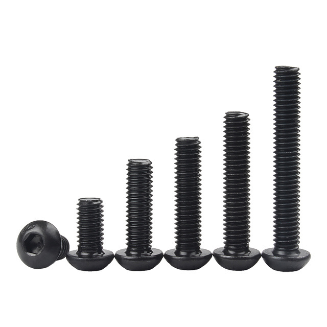 Class 8.8 black Round head hexagon screw Pan socket Bolt Mushroom umbrella head Cup screw machine screws