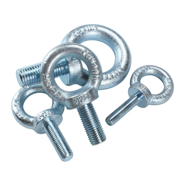 Factory customized grade 4.8 zinc plated lifting eye bolts stainless steel 304 M10 ring eye bolts