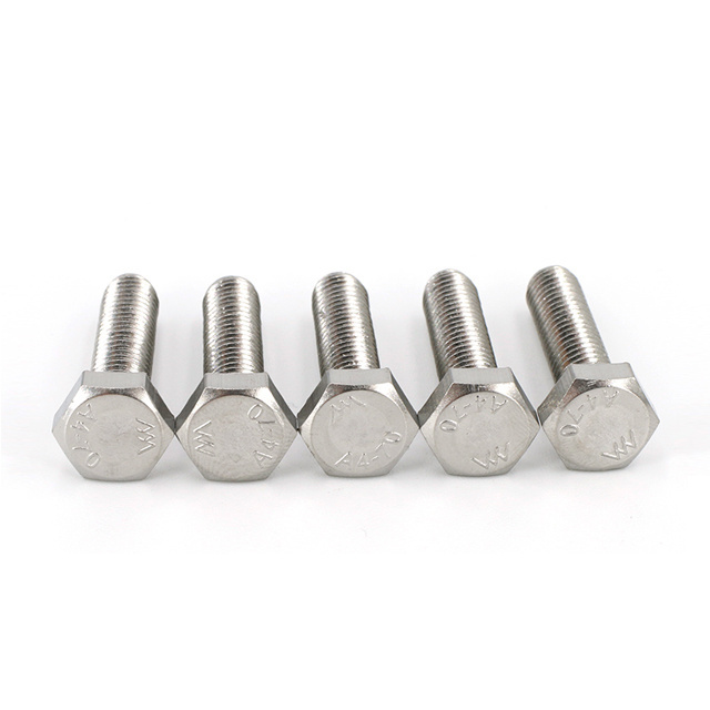 Factory directly fasteners 9mm bolt DIN933 M8x30 ss 316 hex bolt