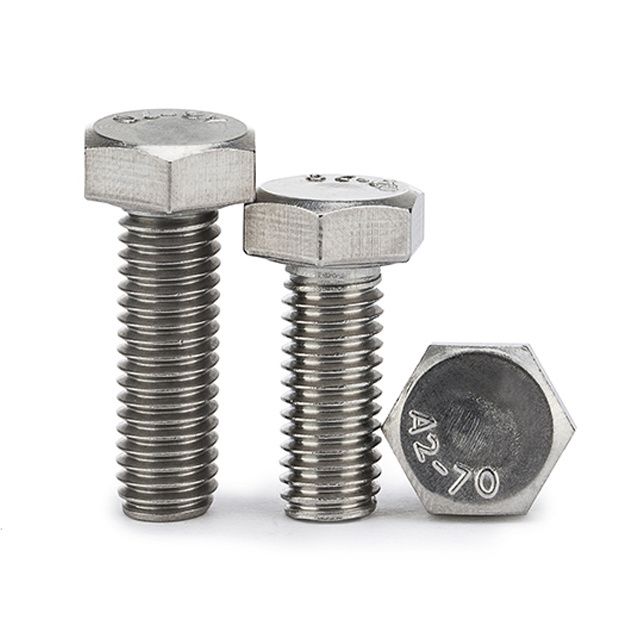 Customized Stainless steel 304 din933 hex bolt titanium allen bolt m7 metric size galvanized coating