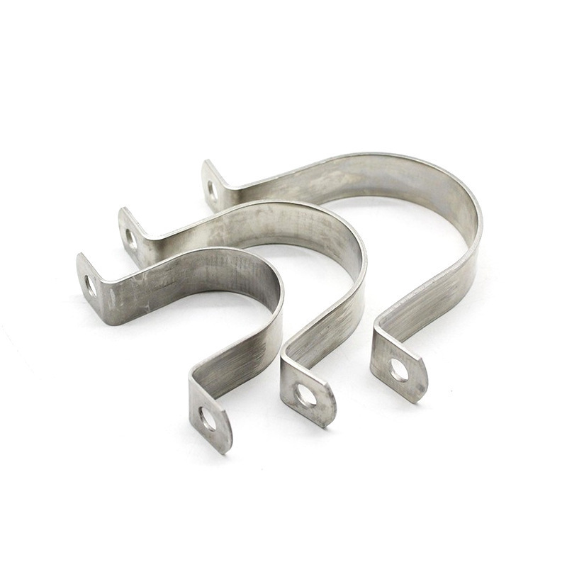 Customized Stainless Steel  U Type Pipe Clip Clamp Galvanized Metal Hose Clamp Saddle Pipe Clamp