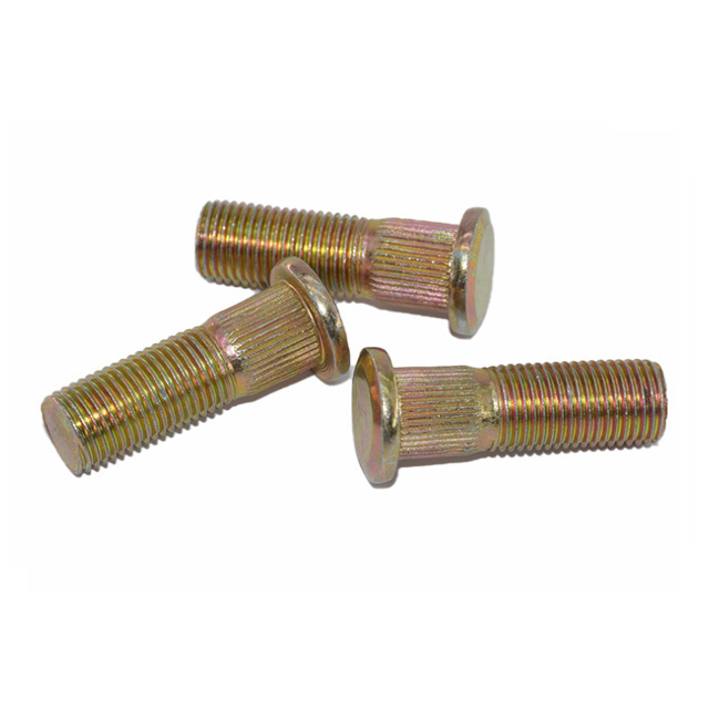 M10 Wheel hub bolt plated yellow zinc bolt