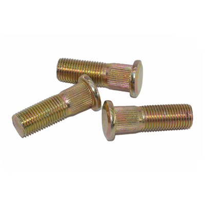 M10 Wheel hub bolt plated yellow zinc bolt