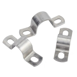 Customized Stainless Steel  U Type Pipe Clip Clamp Galvanized Metal Hose Clamp Saddle Pipe Clamp