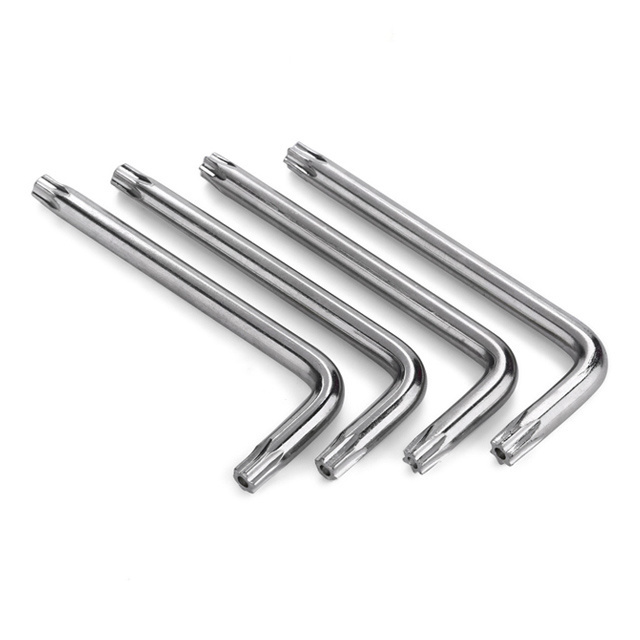 Wholesale steel torx allen key wrench set stainless steel ss304 T10, T15, T20 torx drive hexagon wrench