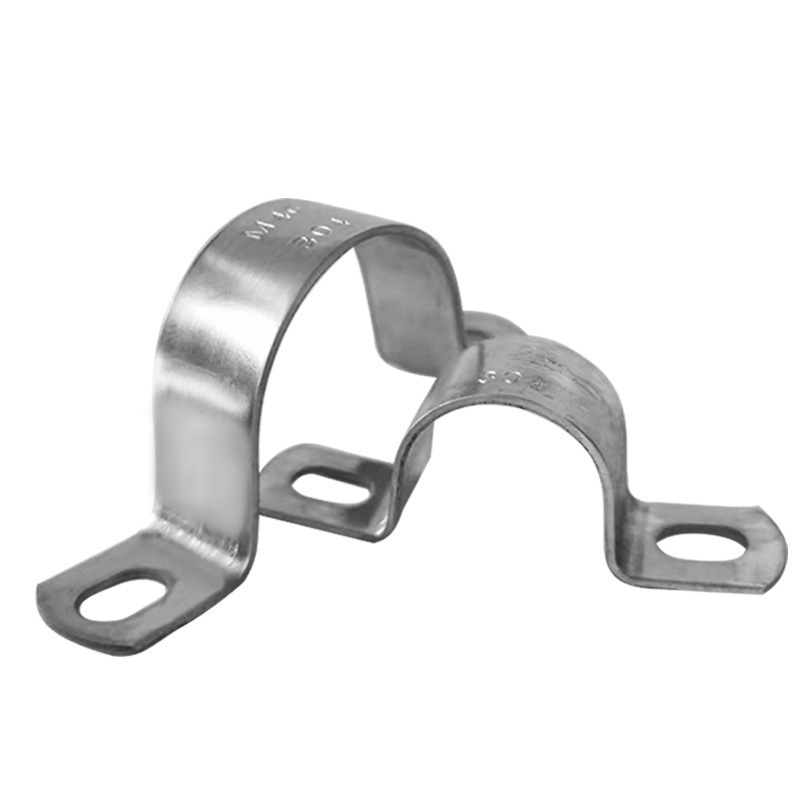 Customized Stainless Steel  U Type Pipe Clip Clamp Galvanized Metal Hose Clamp Saddle Pipe Clamp