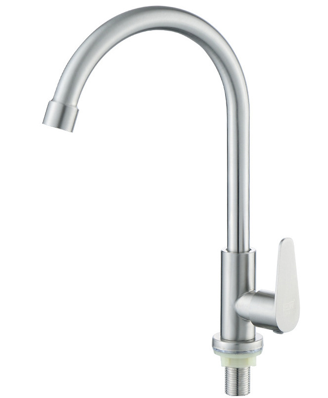 Cold water sink tap with shower head spray SUS304 cheap price kitchen faucet