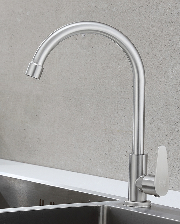 Cold water sink tap with shower head spray SUS304 cheap price kitchen faucet