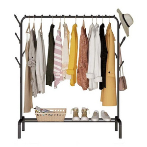 Metal Cloth Stand Clothes Hanger Stand Clothe Rack With Shelves