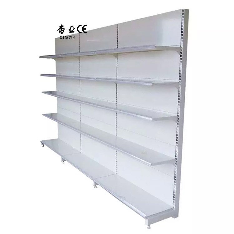 Xingye Factory Custom Size Metallic Mini Market Shelves Retail Store Shelving