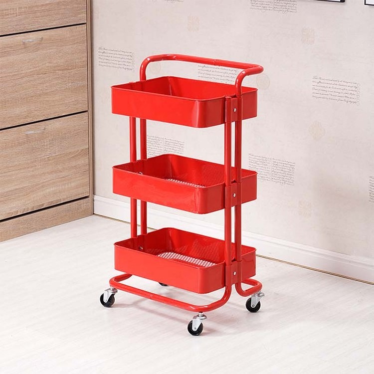 Xingye Factory Custom super market shopping trolleys snacks carts 3 tier rolling utility cart coffee bar trolley service cart