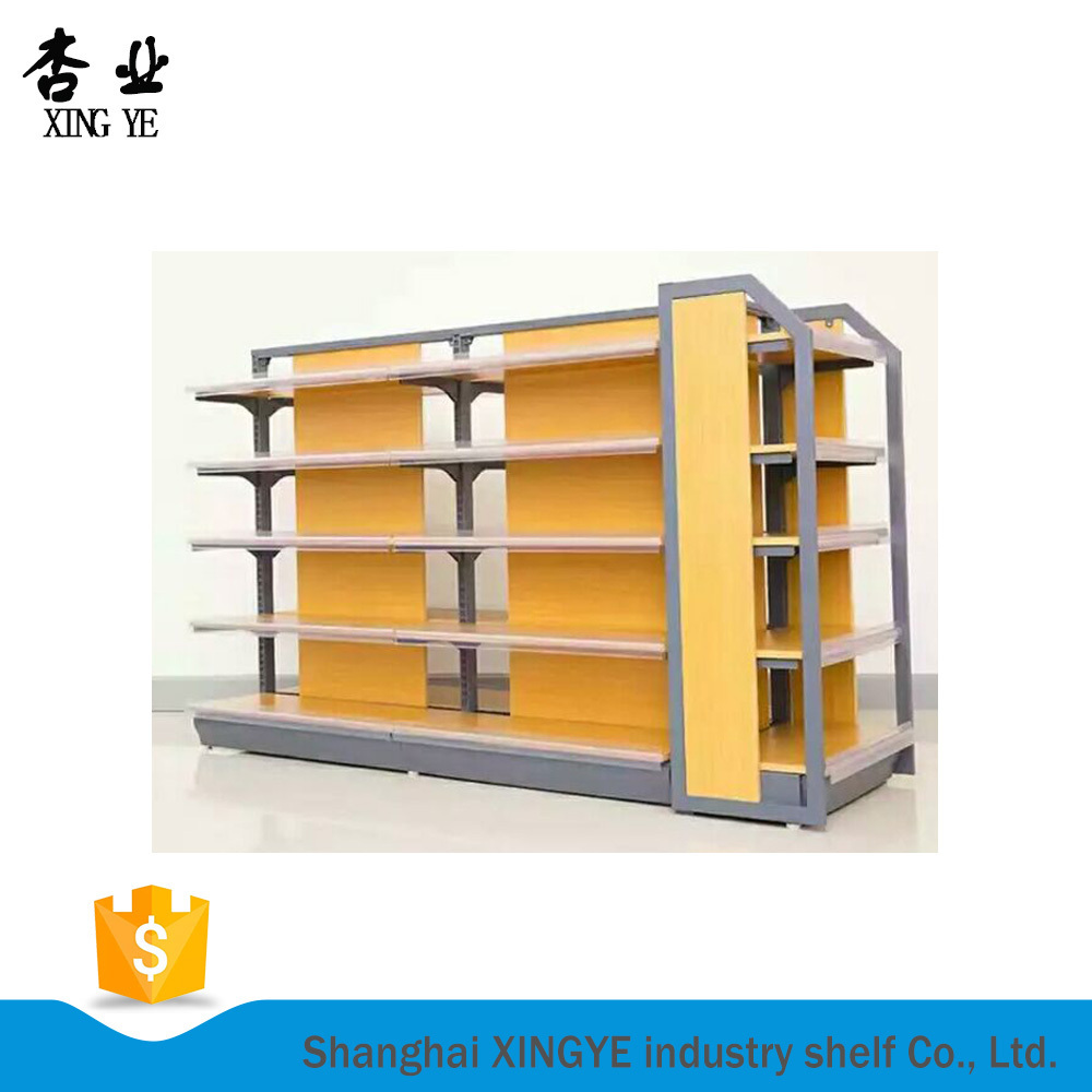 Simple free Supermarket Shelves Display Cabinets Multi-Storey Steel Wood Storage Shelves