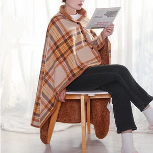 High quality Super Warm  Flannel Fleece Throw Wearable Blankets Outside Home Travel Office Wear Blanket