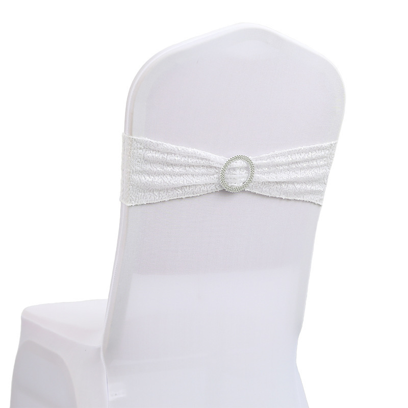 Factory Direct Selling Wedding Banquet Dining Chair Decoration With Shiny blue Chair Belt Buckle Sash wedding decoration 2013