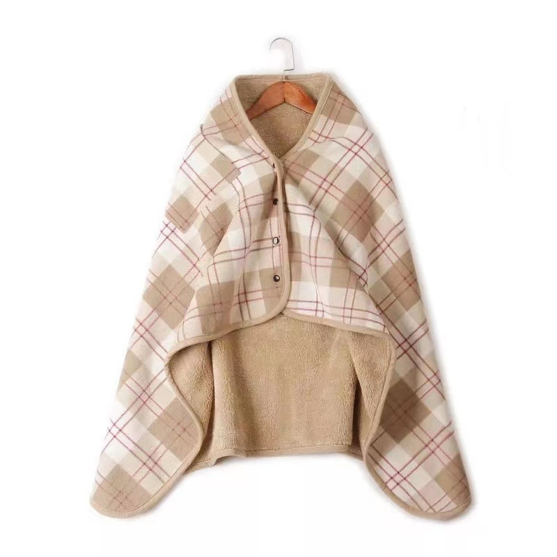 High quality Super Warm  Flannel Fleece Throw Wearable Blankets Outside Home Travel Office Wear Blanket