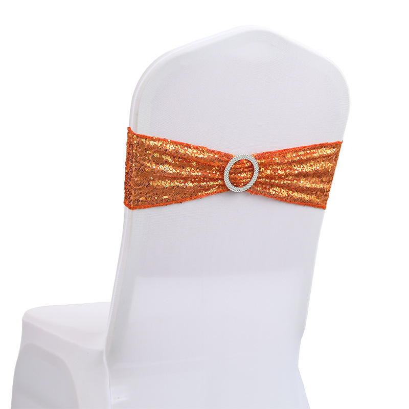 Factory Direct Selling Wedding Banquet Dining Chair Decoration With Shiny blue Chair Belt Buckle Sash wedding decoration 2013