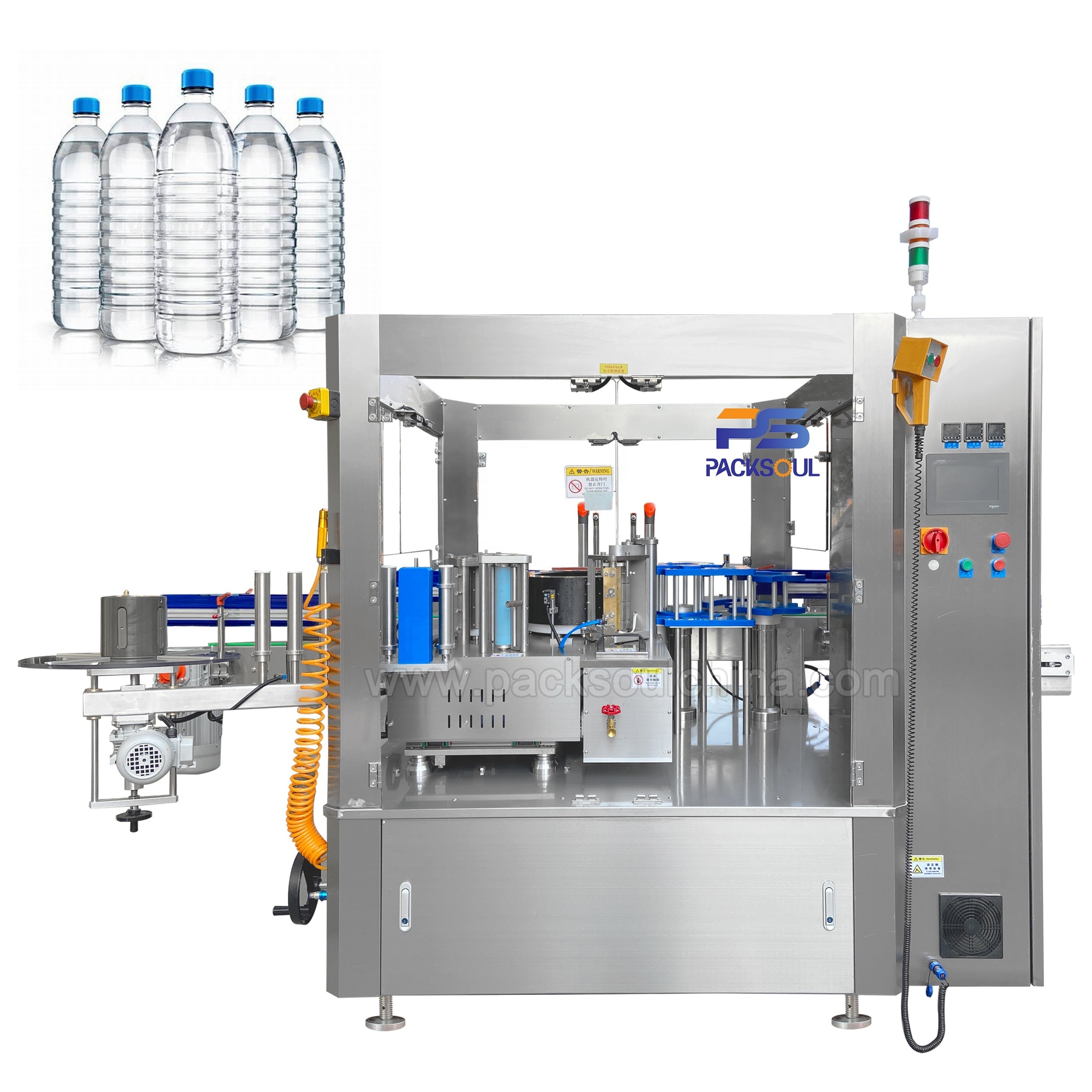 Opp Labeling Machine Water Bottle Labeling Machine Label Application Round Square Oval Case Packaging Type 3000-30000bph