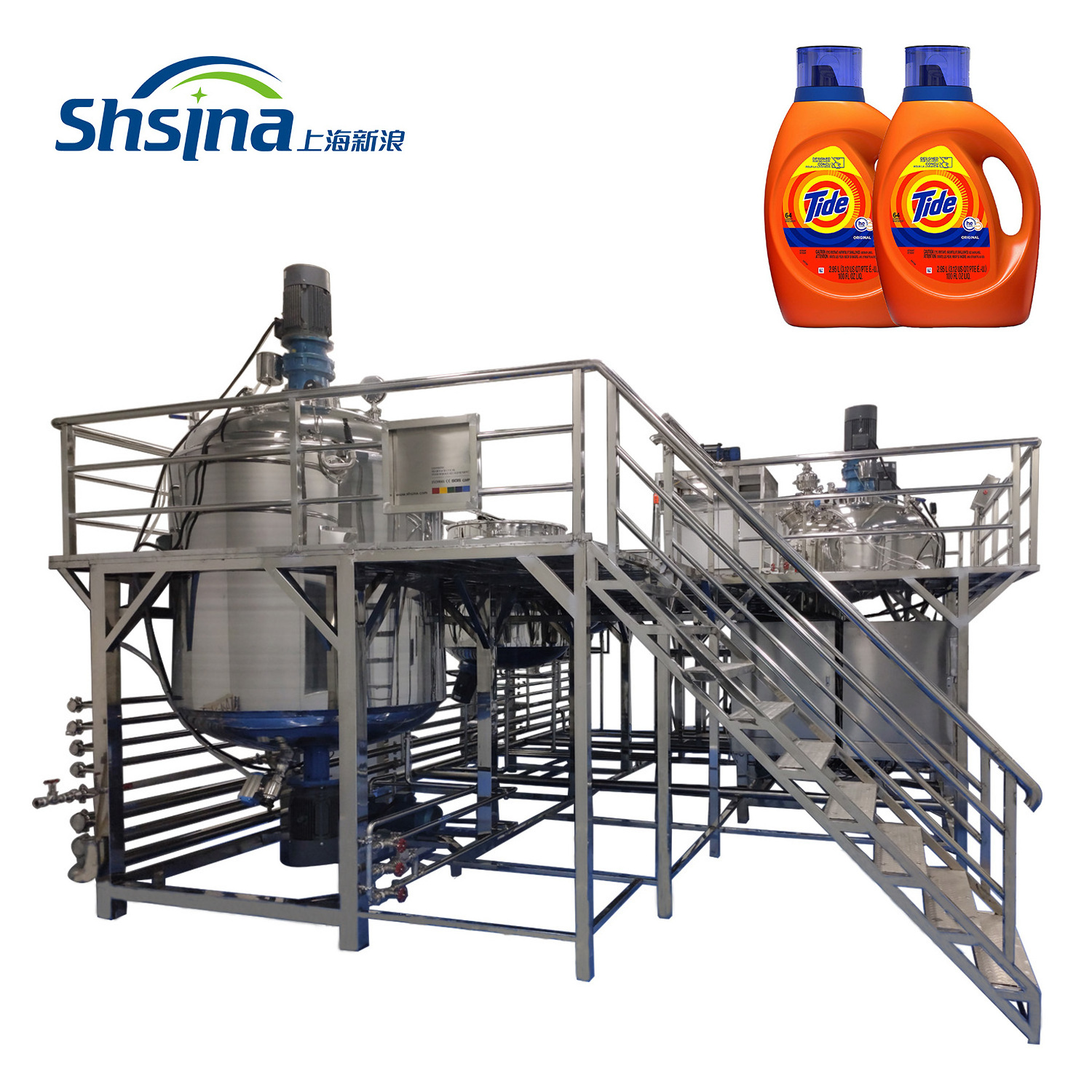 liquid soap emulsifying homogenizer mixer making machine from 100-5000L capacity