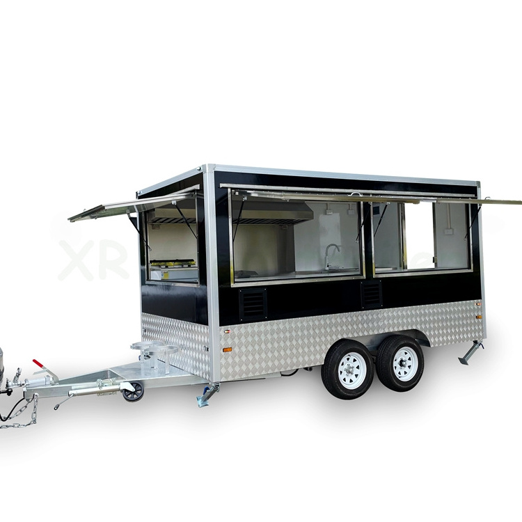 Affordable Concession Food Truck Trailers Flour Mill Mobile Restaurant Fruit Carts Restaurant Equipment FRP + Stainless Steel