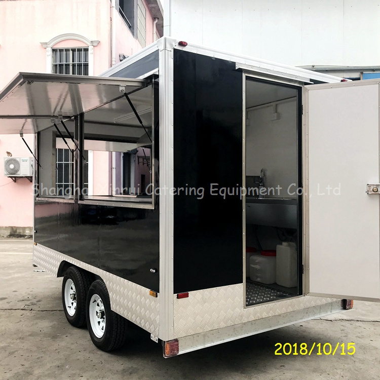 Mobile Deep Fryer Food Truck Trailer Carts Chinese Sell Food Everywhere for Sale Craigslist Customized Double L350*w210*h210cm