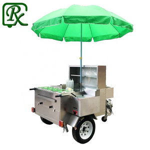 Mini Mobile Snack Food Trolley Fruit Juice Kiosk Self Fruit Carts Flour Mill Cart Single Industrial Pc for Sale Street Fruit Car