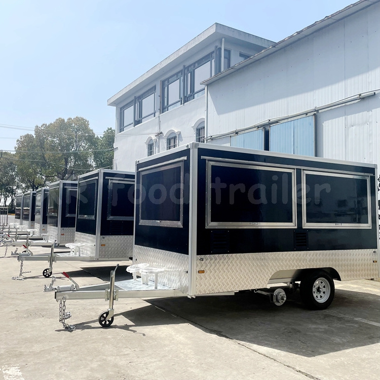 food trucks trailer sign with freezer air conditioner awning for hamburgers to buy purchase food shop