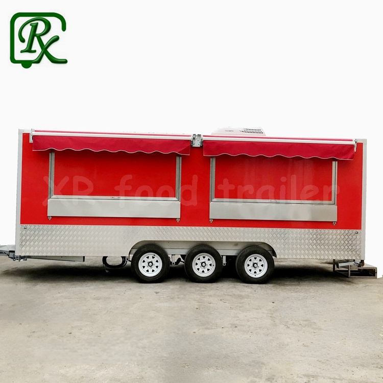 Fully Equipped Food Truck Trailer with Ice Cream Slush, Fries Restaurant Equipment Fiberglass for Sale Canada Restaurant Mobile