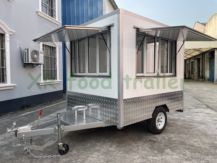 rent 8ft street kiosk coffee hotdog cart mobile kitchen pizza food trailers shop cart truck car with wheels for sale