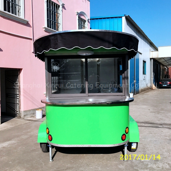 Overseas Ice Cream Food Trailer Restaurant Equipment Solar Power Food Truck Fruit Processing Plant Fiberglass Four Wheels