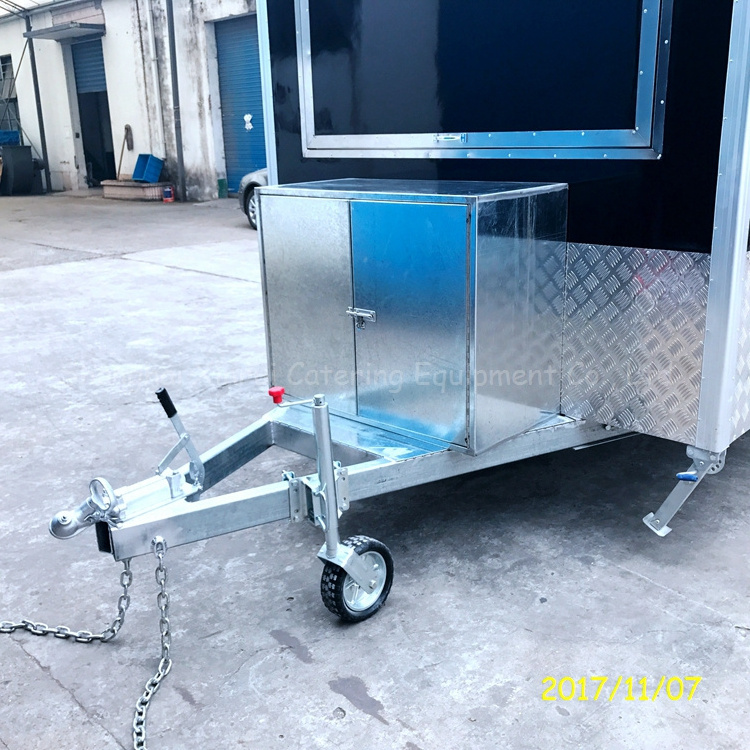 Mobile Food Van Cart Trailer China Mobile Restaurant Fiberglass Trailes De Comida Fruit Processing Plant Truck Fruit Big Wheels