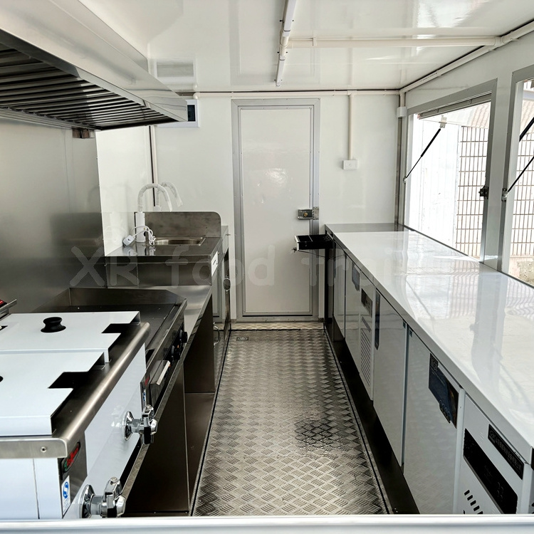 food carts and food trailers truck fully equipped with full kitchen gas chicken rotisserie rotating