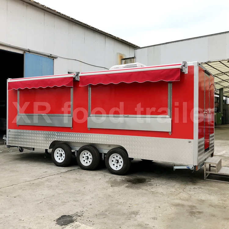 Fully Equipped Food Truck Trailer with Ice Cream Slush, Fries Restaurant Equipment Fiberglass for Sale Canada Restaurant Mobile