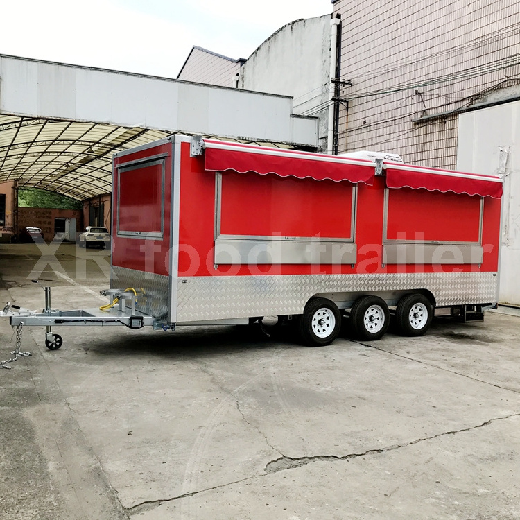 Fully Equipped Food Truck Trailer with Ice Cream Slush, Fries Restaurant Equipment Fiberglass for Sale Canada Restaurant Mobile