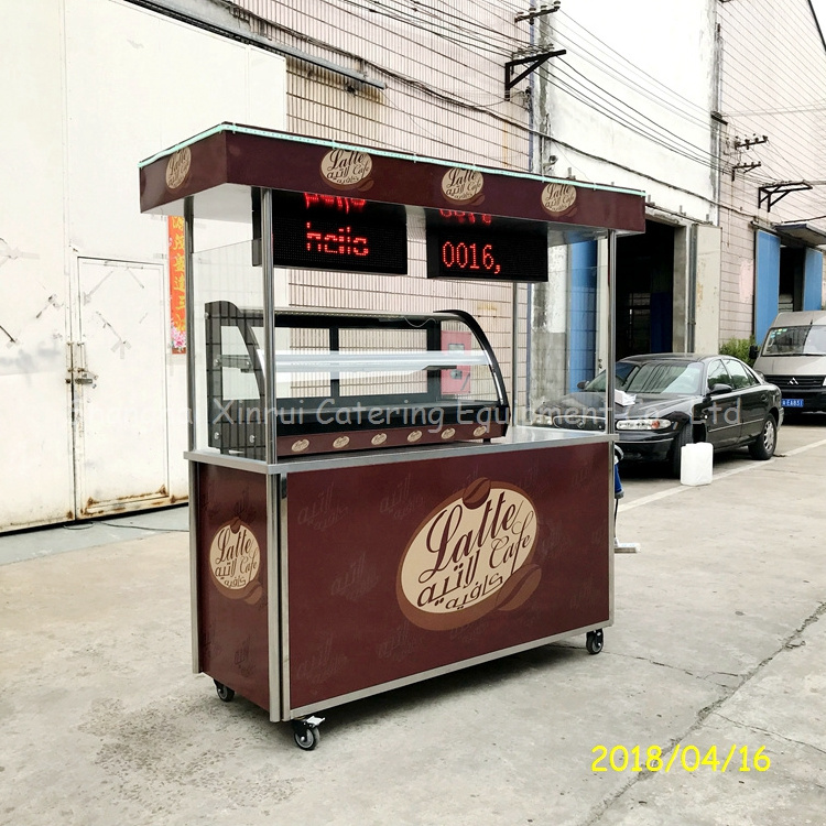 Car Computer Fiberglass Factory Supply Mobile Kiosk and Push Cart Malaysia Fast Food Restaurant Bike Restaurant Fruit Cart