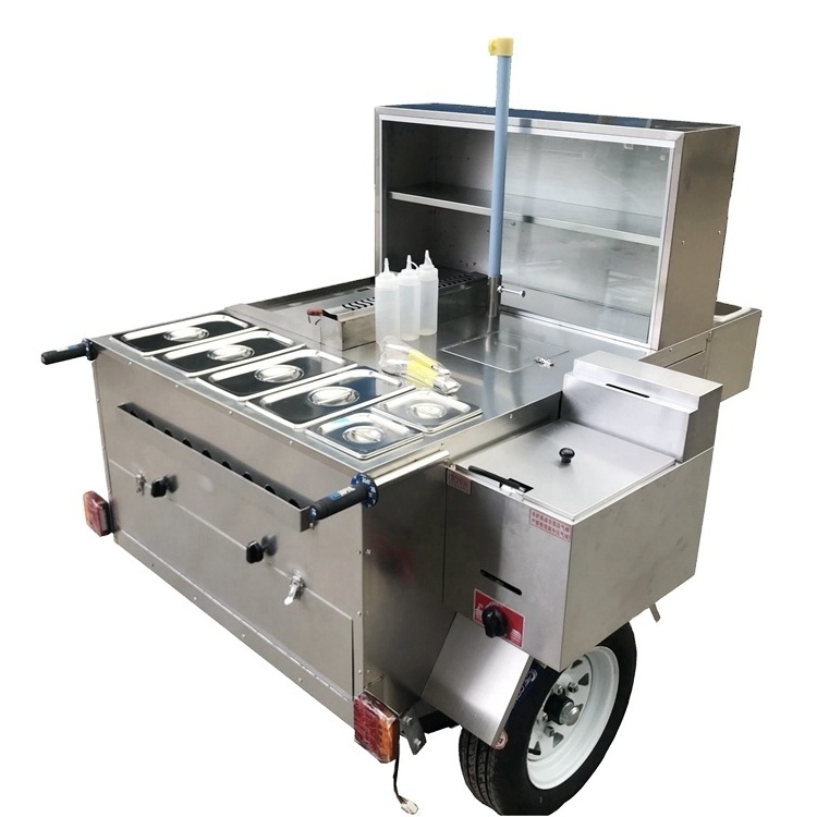 mobile custom carrinho de hot dog sausage cart car pushcart umbrellas for party food shop sale in germany