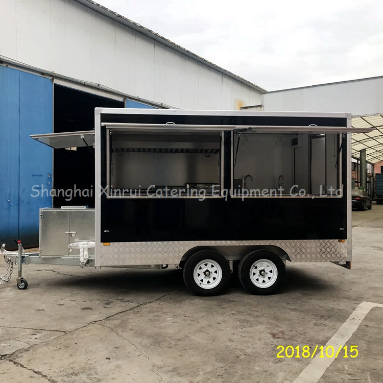 Mobile Deep Fryer Food Truck Trailer Carts Chinese Sell Food Everywhere for Sale Craigslist Customized Double L350*w210*h210cm