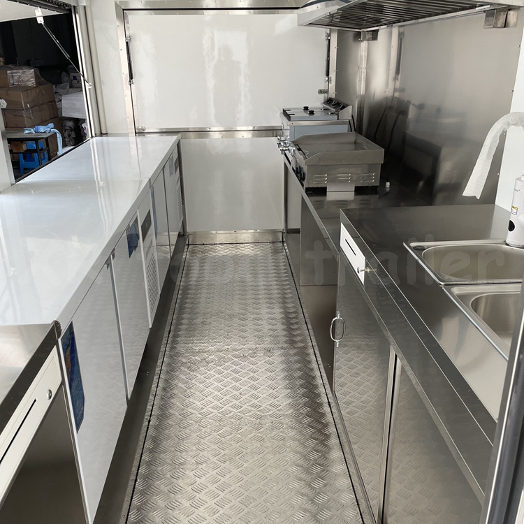 porch style mobile drink burger van catering food truck trailer rotisserie chicken cart 16ft in saudi arabia