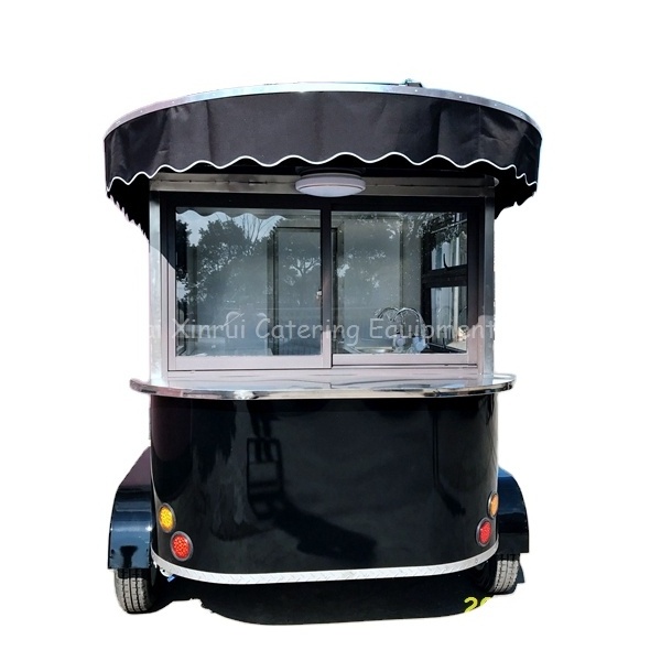 Mobile Snack Food Trailer Used Car Engine Mobile Food Truck for Fried Chicken Beer Remorque Snack Bar Sale Fiberglass 4 Wheels