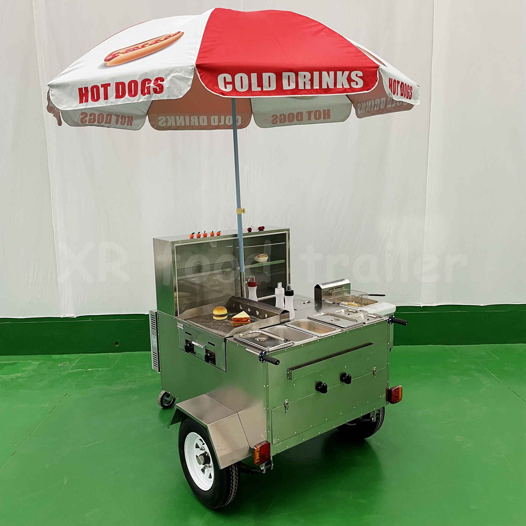 mobile custom carrinho de hot dog sausage cart car pushcart umbrellas for party food shop sale in germany