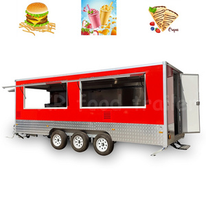 Concession Food Trucks Trailers Fully Equipped for Sale in Usa Mobile Restaurant Restaurant Equipment Ice Cream and Fruit Mobile