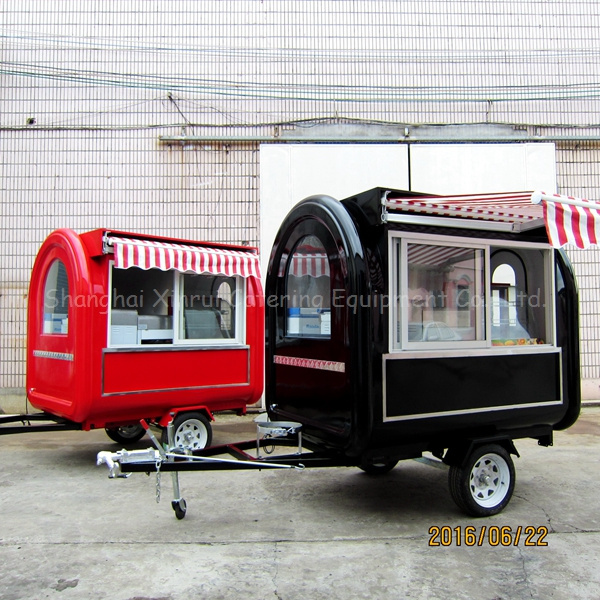 Mobile Snack Trailer Cart Bars for Sale Other Hotel & Restaurant Supplies Fiber Glass Food Trucks Mobile Restaurant 2 Big Wheels